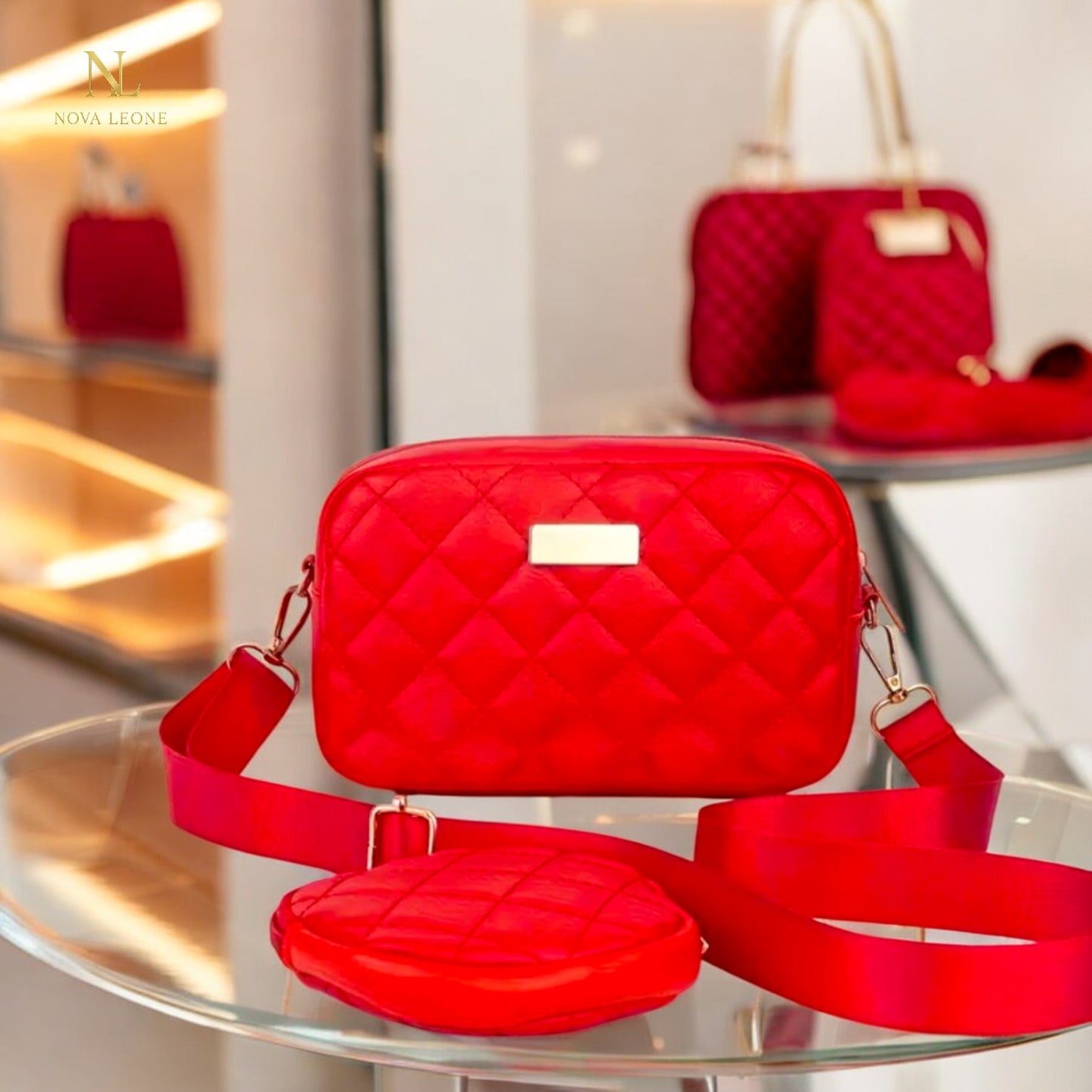 NL Quilted Luxe Crossbody - 2 in 1 Set